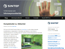 Tablet Screenshot of infosec.sintef.no